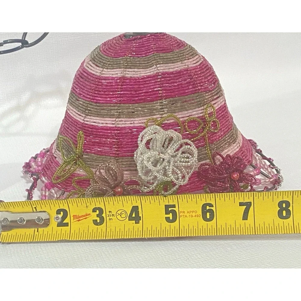 Enchanted Beaded Hanging Lamp Flapper Hat 8.5 X 6